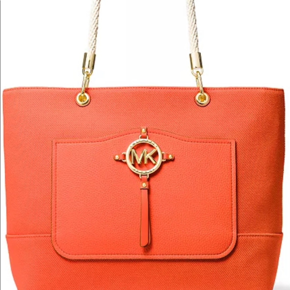 Michael Kors Amy Large Rope Tote - Clementine